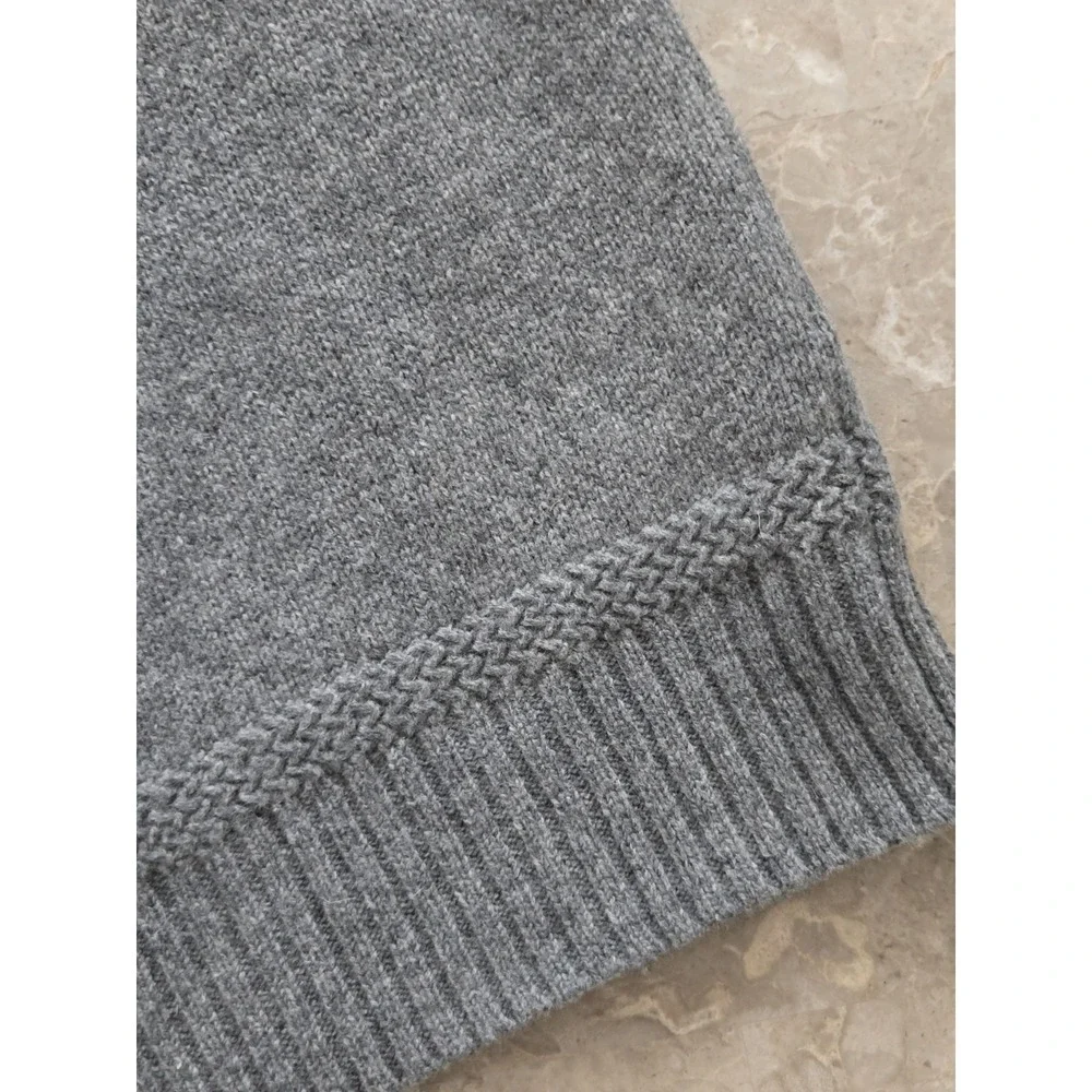 Vintage RALPH LAUREN RUGBY 100% WOOL‎ Knit Sweater SUEDE ELBOW Patch Mens Large